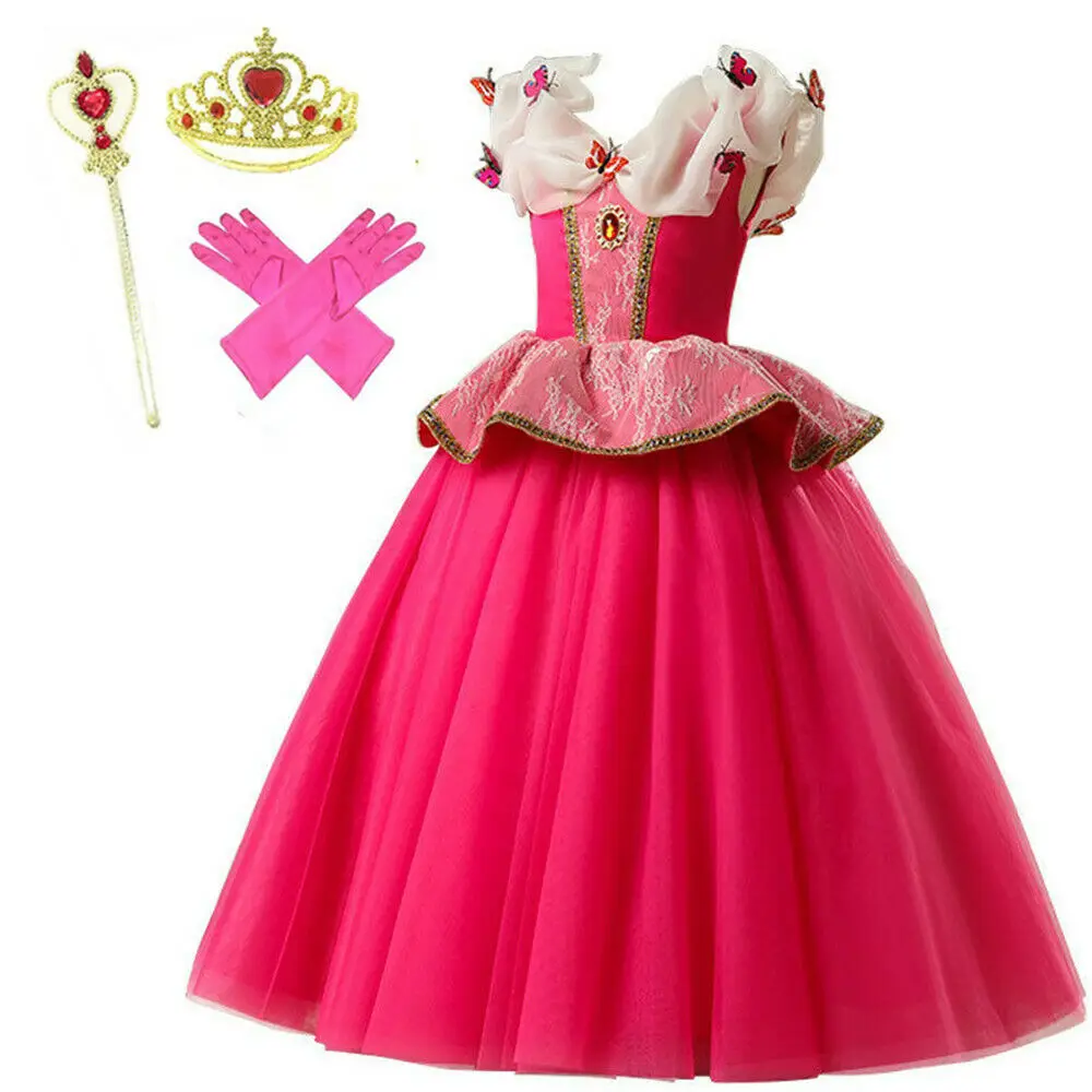 

Детское платье принцессы Спящей красавицы для девочек Нарядный костюм для свадьбы возраст от 4 до 10 лет