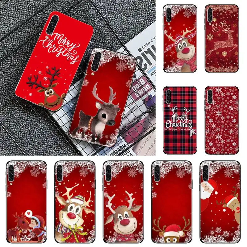 

Christmas New Year Deer Phone Case For Samsung galaxy A S note 10 7 8 9 20 30 31 40 50 51 70 71 21 s ultra plus