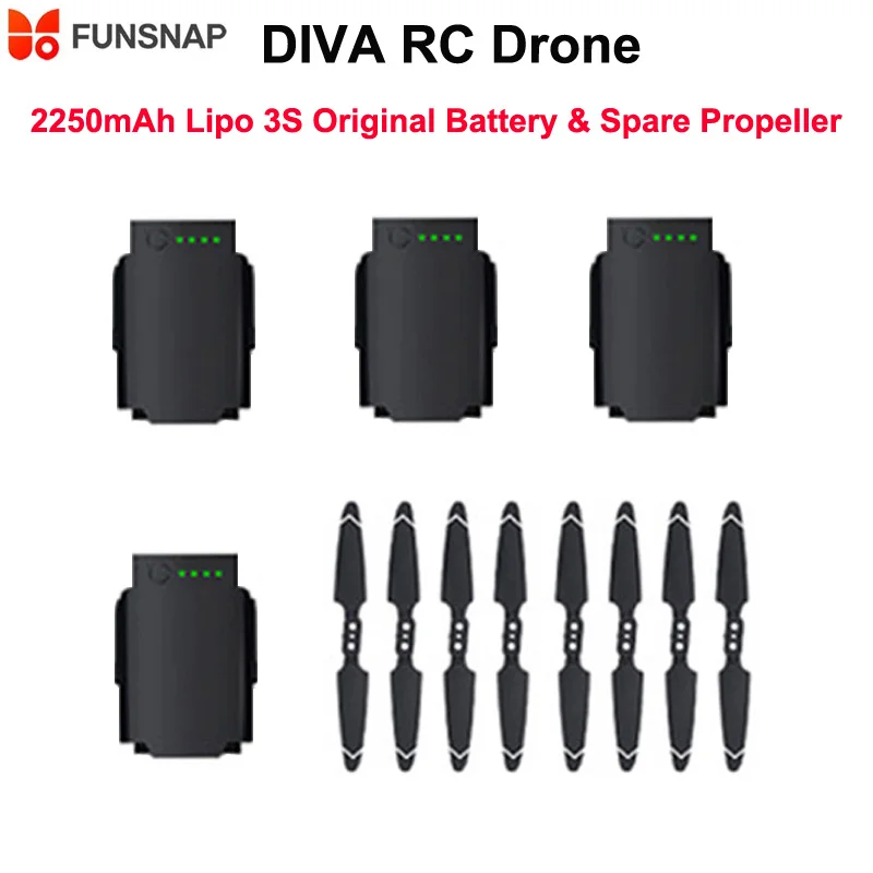 

Funsnap Diva-B01RC Дрон Смарт Батарея 2250 мА/ч, Lipo-3S для Дива с видом от первого лица GPS с 4K HD Камера RC винт квадрокоптера запасные части