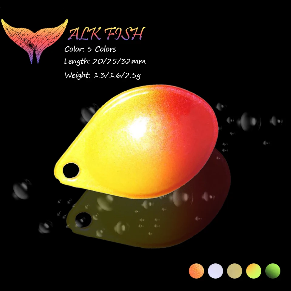 

WALK FISH 1 шт. 1,3 г/1,6 г/2,5 г блестящая приманка «сделай сам», рыболовные приманки «ложка» с шумовой пленкой, металлическая приманка, Тонущая жестк...