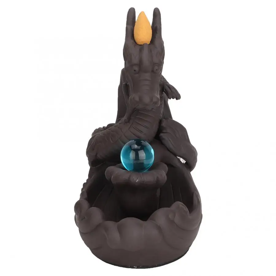 Керамический ладан дракон курильница дым обратного потока конус держатель