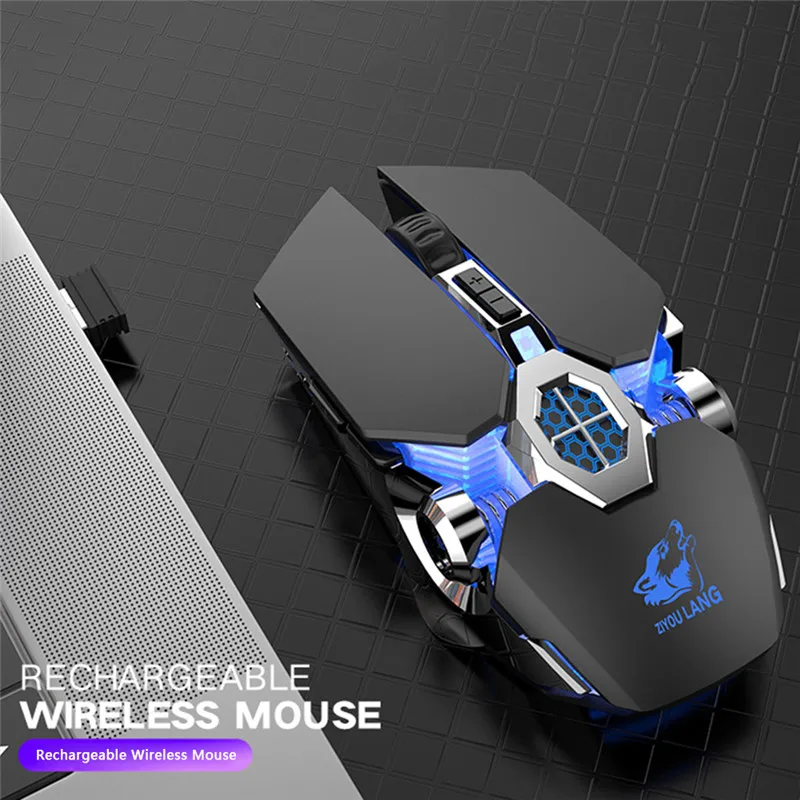 

X13 Wireless Gaming Mouse Dual Mode 2.4G USB Rechargeable Backlight Mice 2400 Adjustable 6 Button