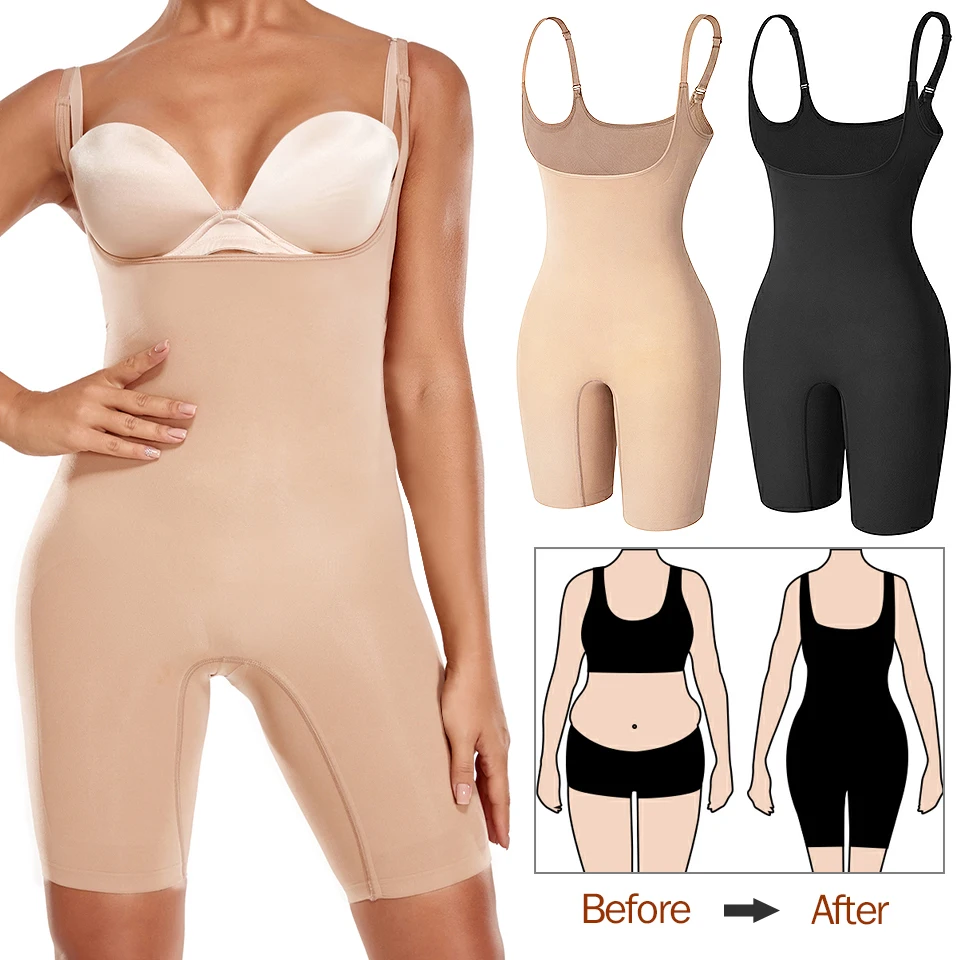 

Waist Trainer Flat Stomach for Slim Woman Shaping Panties Body Shaper Seamless Shapewear Butt Lifter Chest Full Strappy-Backed