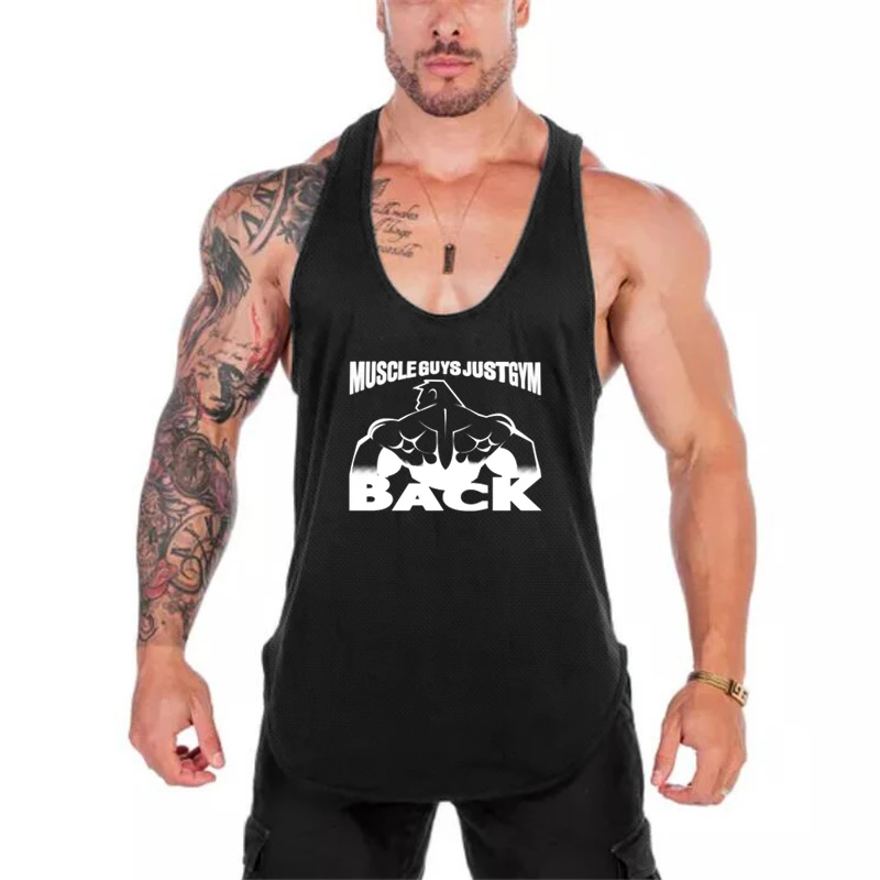 Майка мужская сетчатая для тренировок модная быстросохнущая майка спортзала и