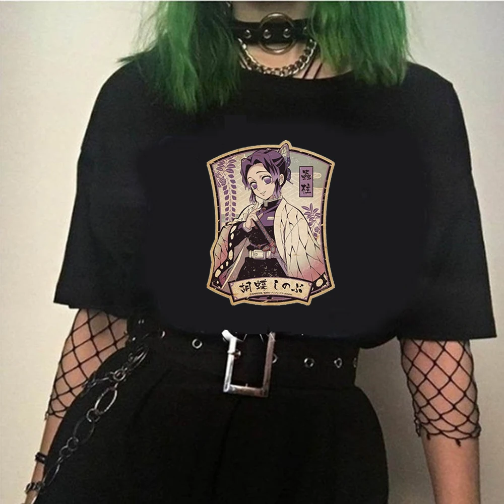 

Demon Slayer T-shirt Women Cute Anime Kimetsu No Yaiba T Shirt Cool Harajuku Graphic Tshirt Hip Hop Top Tees Male