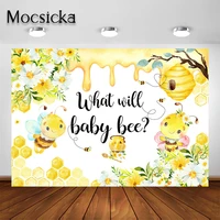 mocsicka honeycomb bee gender reveal backdrop bee day what will baby bee party decorations photo background photography shooting