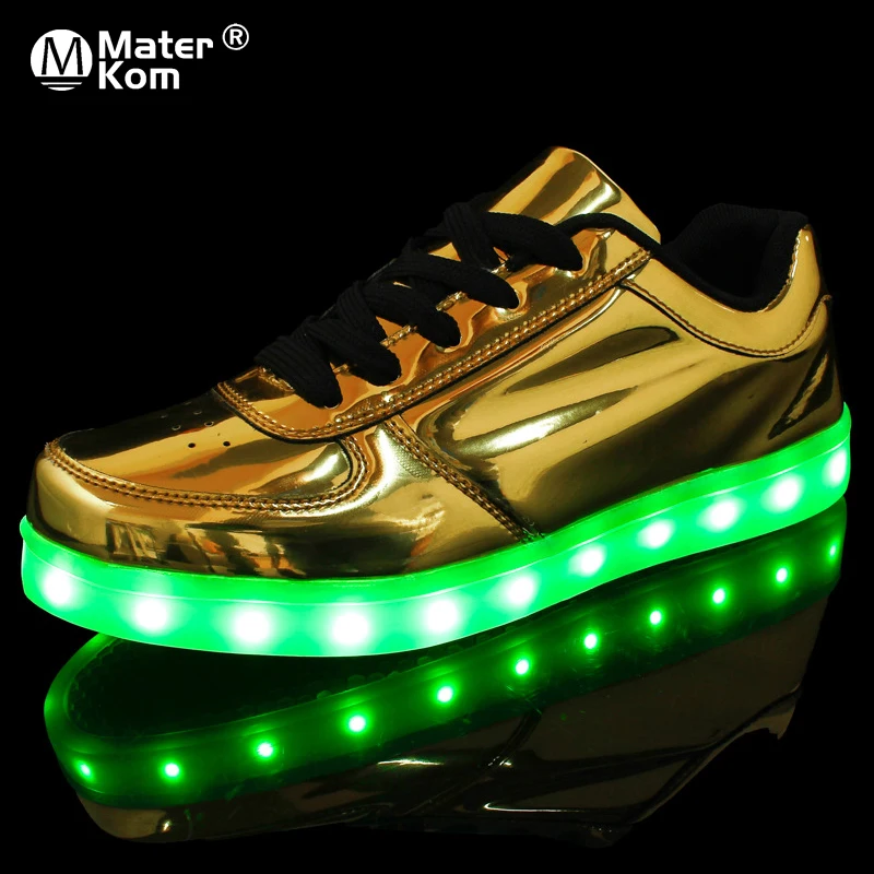 

Size 35-44 Adult Unisex Womens&Mens USB LED Light Up Shoes with Light LED Slippers Krasovki Luminous Lighted Luminous Shoes