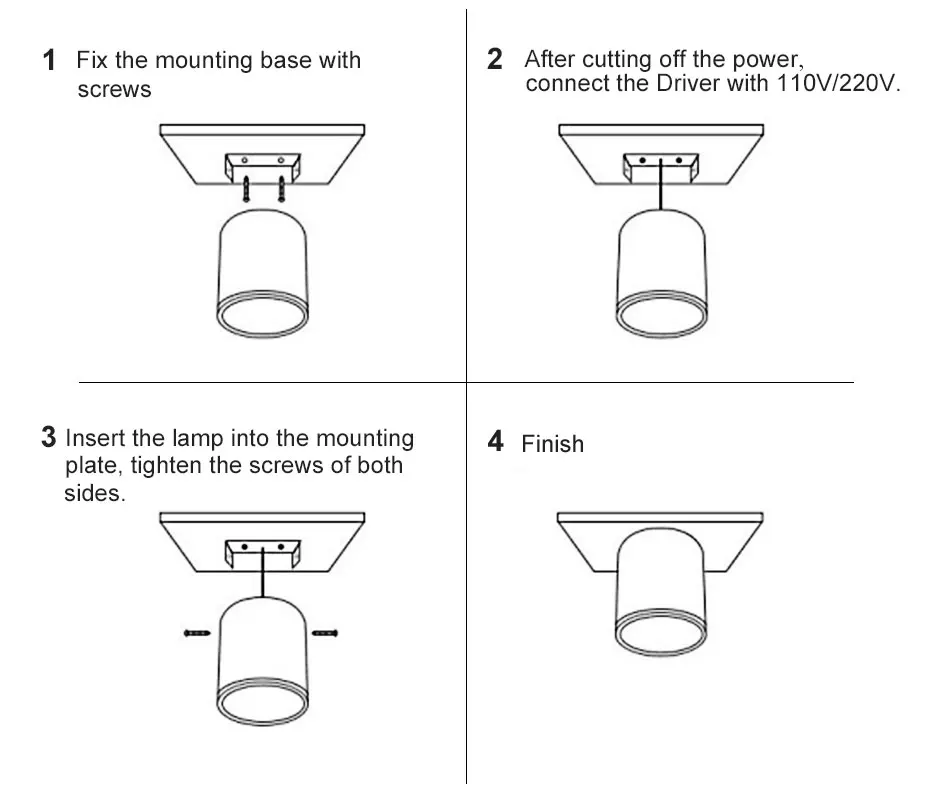 [DBF] светодиодный светильник Cree с регулируемой яркостью установленный на