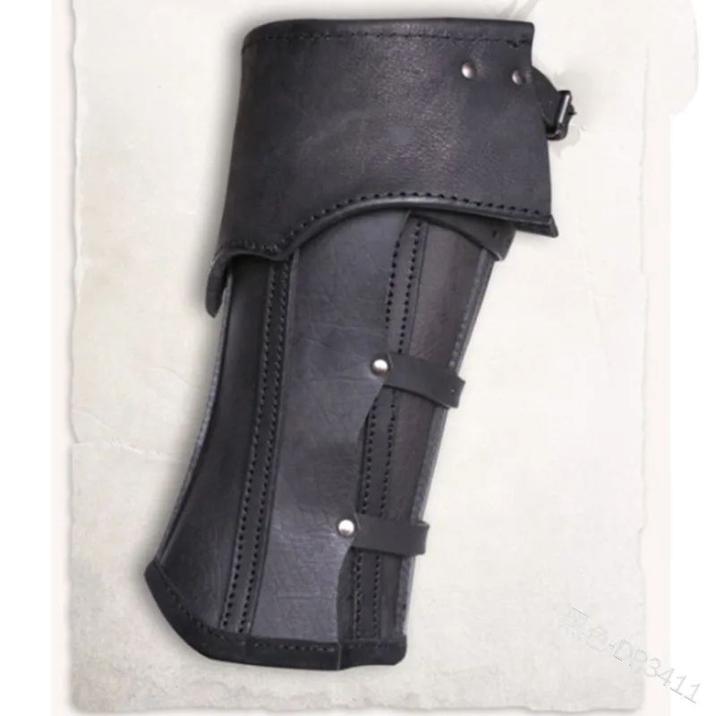 Средневековая защита для ног викингов Larp Greaves кожаный ремешок броня часть