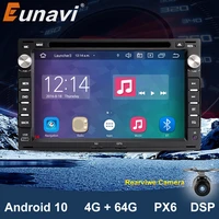 eunavi 2 din android 10 car dvd radio multimedia player gps for vw volkswagen passat b5 mk4 mk5 jetta bora polo transport t5 dsp