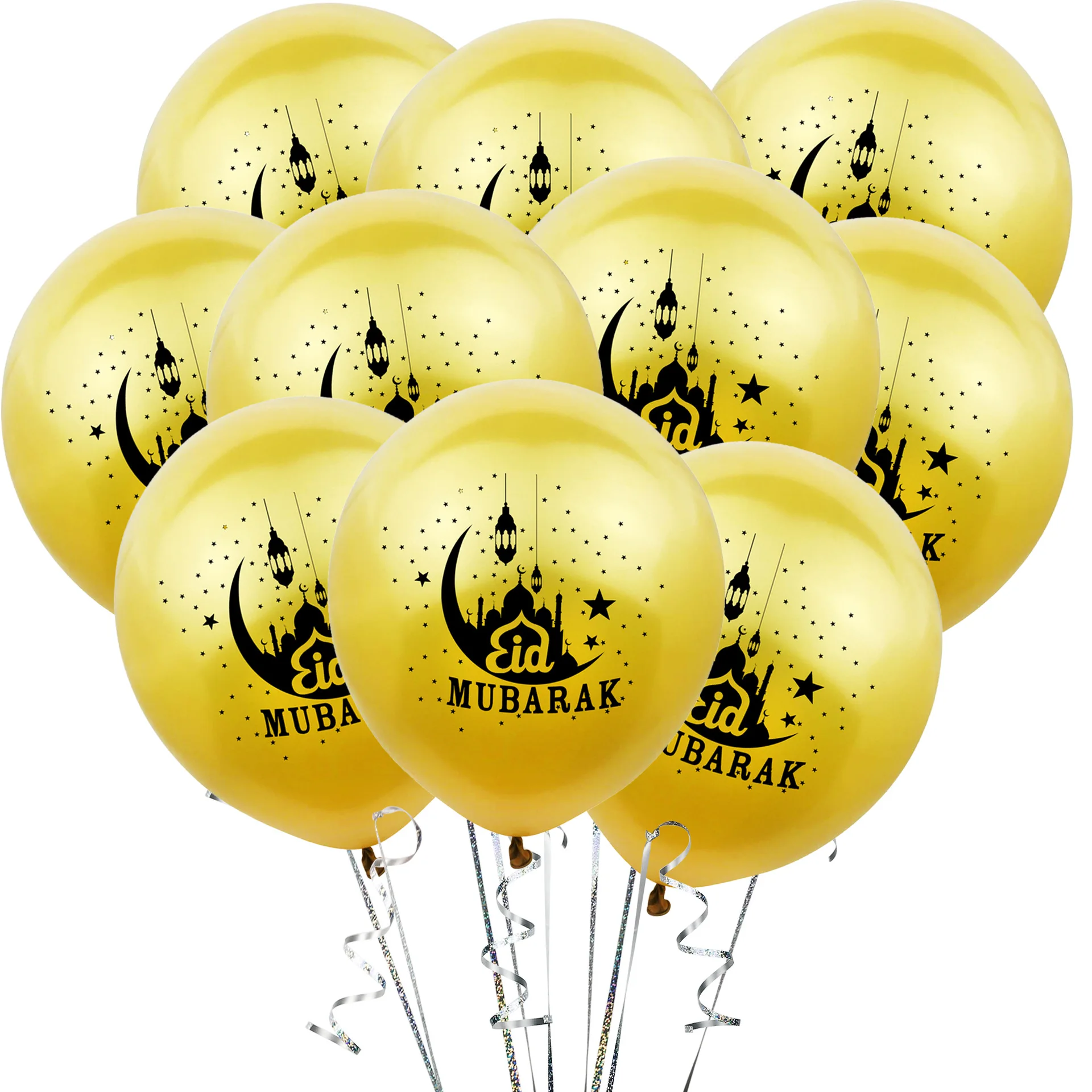 10 шт. Eid Mubarak воздушные шары RamadanDecorations мусульманский Iftar латексные гелий Air Ball
