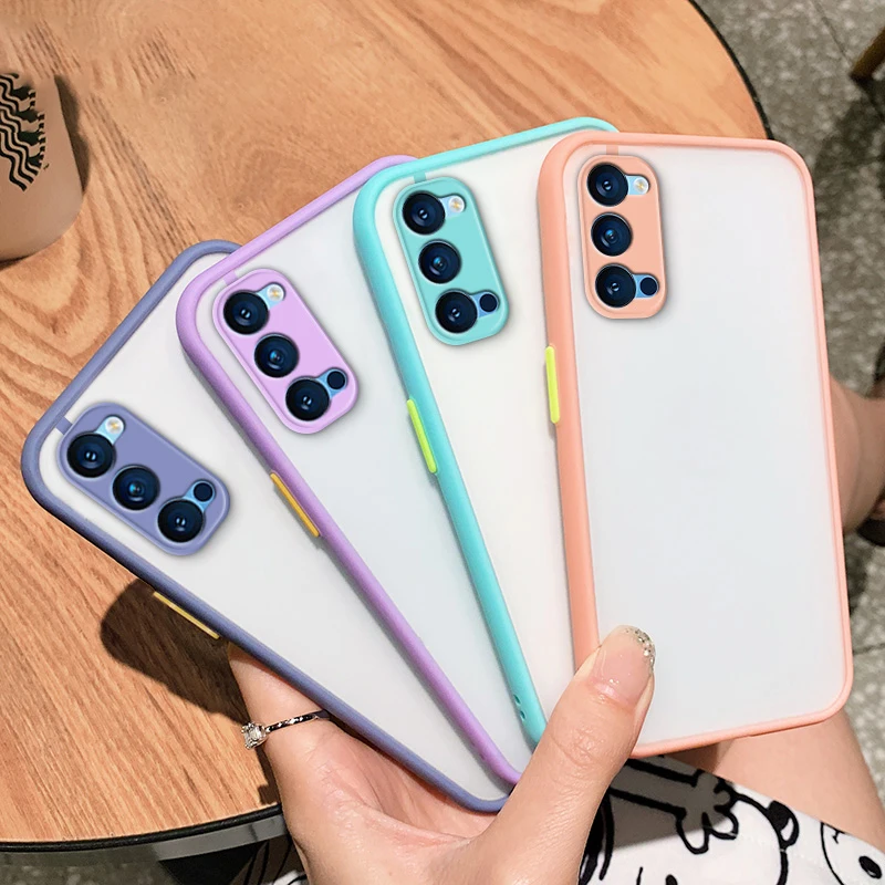 matte hard pc phone case for oppo find x3 pro x2 lite neo reno 4 5 pro plus 4z a53 a53s cover case for realme 7 q2 x7 pro gt 5g free global shipping