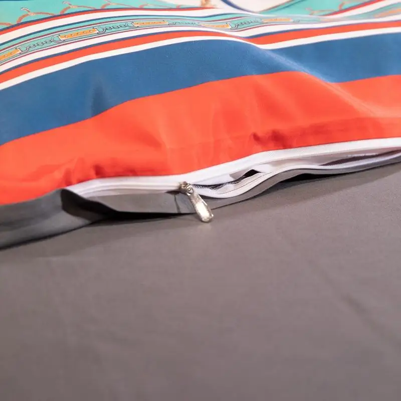 

2020 new 60 Count washed long staple cotton bed sheet set Quilt / Duvet Cover Bed Set luxury bedding king size 4-piece set.