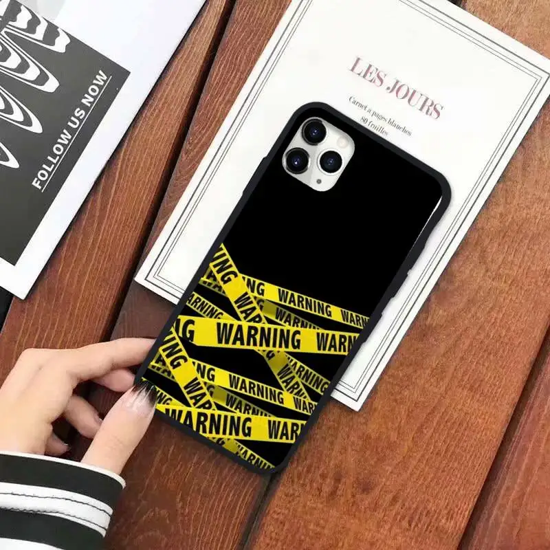 

Yellow Warning pattern Phone Case for iPhone 11 12 mini pro XS MAX 8 7 6 6S Plus X 5S SE 2020 XR