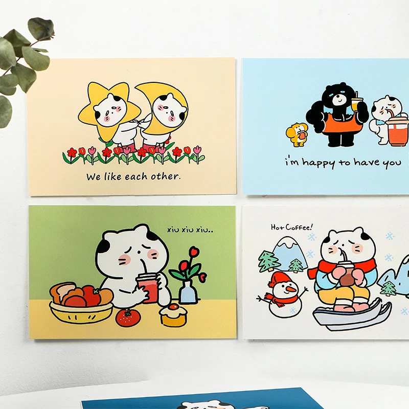 30 шт. открытка в стиле питьевого молока и чая дяди Мао для скрапбукинга вечерние