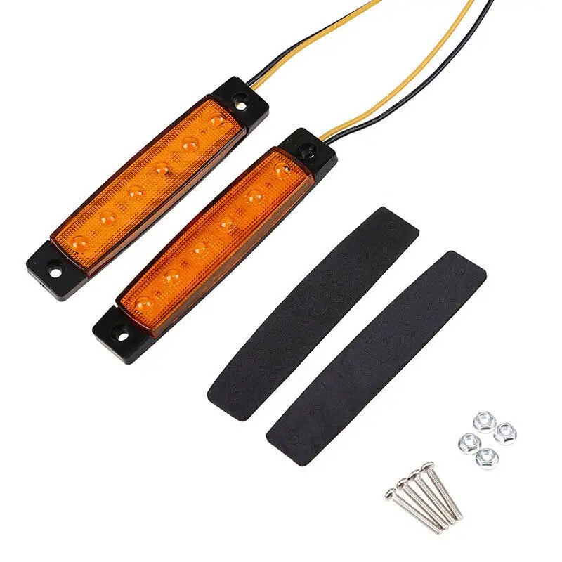 Детали боковые габаритные огни светодиодные лампы 6 шт. 12 24 В светодиодов для