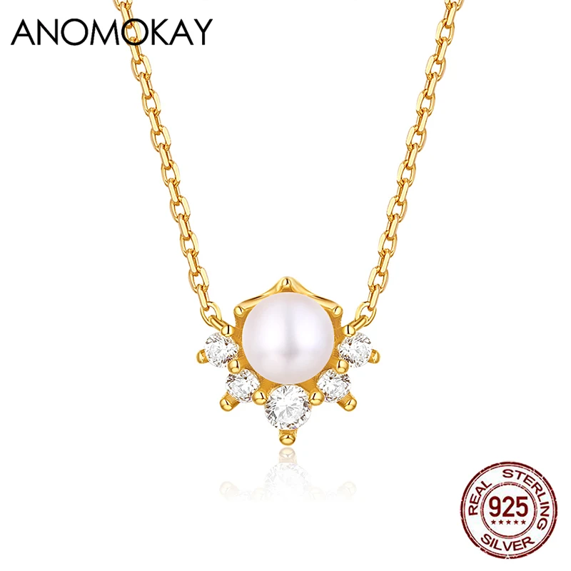 

Ожерелье геометрическое из серебра 100% пробы с белым цирконом