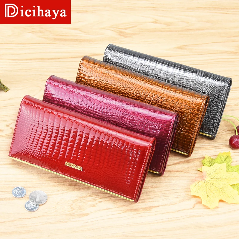 Кошельки DICIHAYA из натуральной кожи для женщин многофункциональный бумажник с