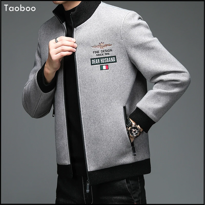 Мужская зимняя куртка 2021 с буквенным рукавом Мужское пальто куртки на молнии