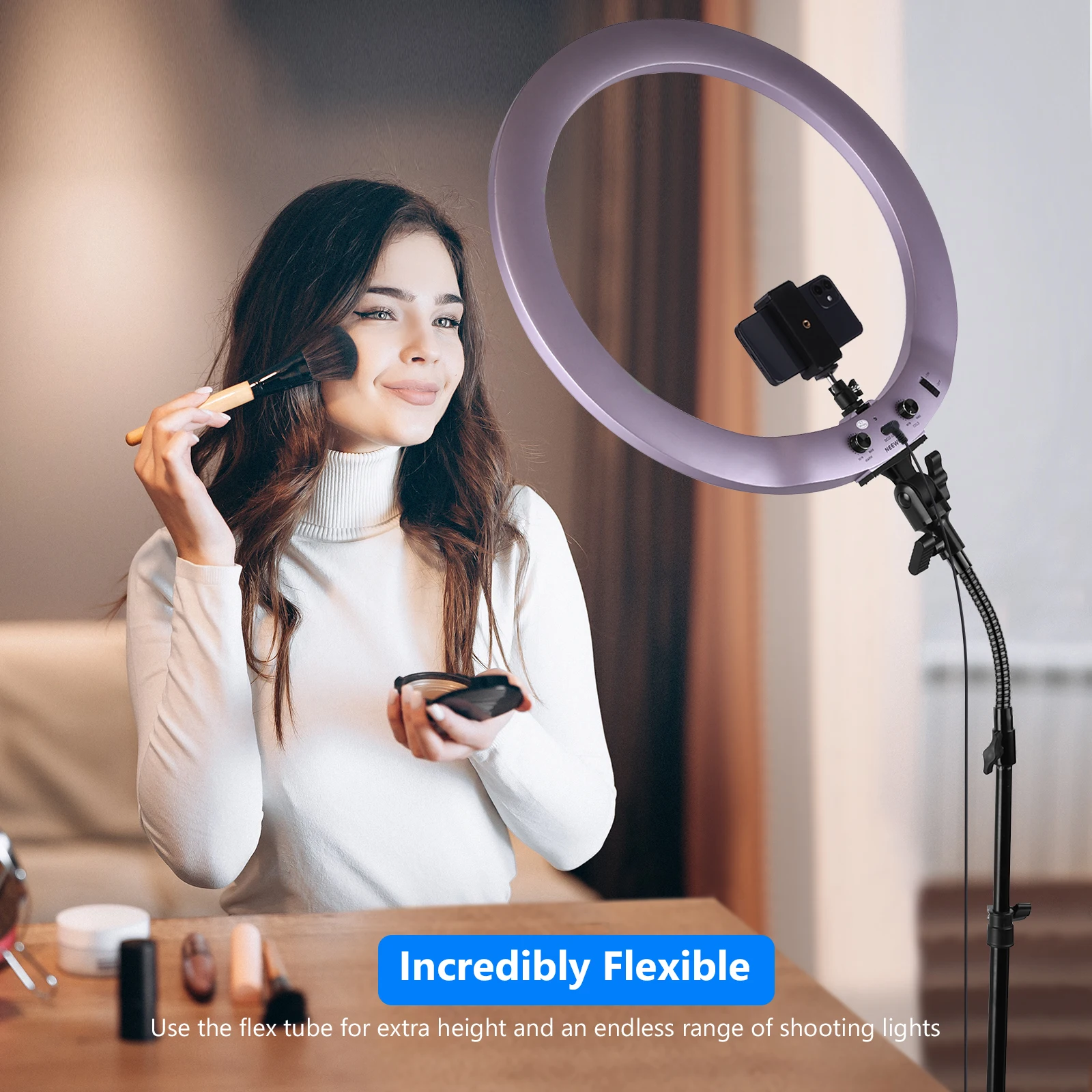 Светодиодный металлический кронштейн Neewer 10 &quot/25 см для видеосъемки кольцевой