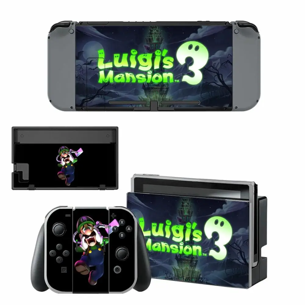 Сменные наклейки Luigi's Mansion 3 nintendo switch skin для Switch полный комплект лицевой панели
