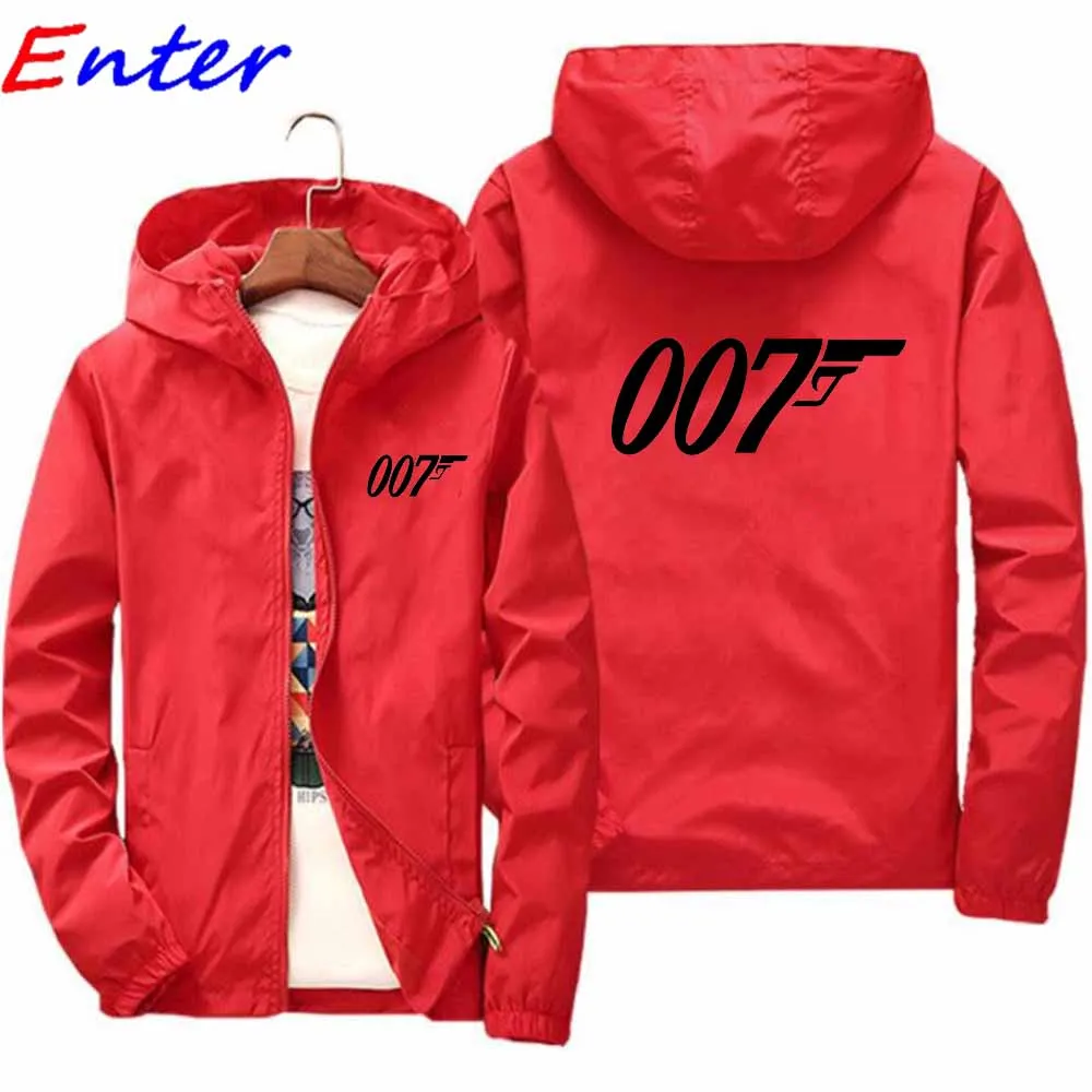Brand Men's Jacket Hooded Jacket Printed Logo 007 Casual Zipper Sweatshirt Men's Sportswear Fashion Jacket Men's Jacket