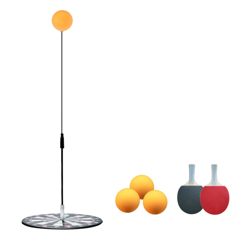 

New Table Tennis Trainer Set with Elastic Soft Shaft Ping Pong Balls Paddles Set with 2 Paddle and 3 Ping-Pong Balls