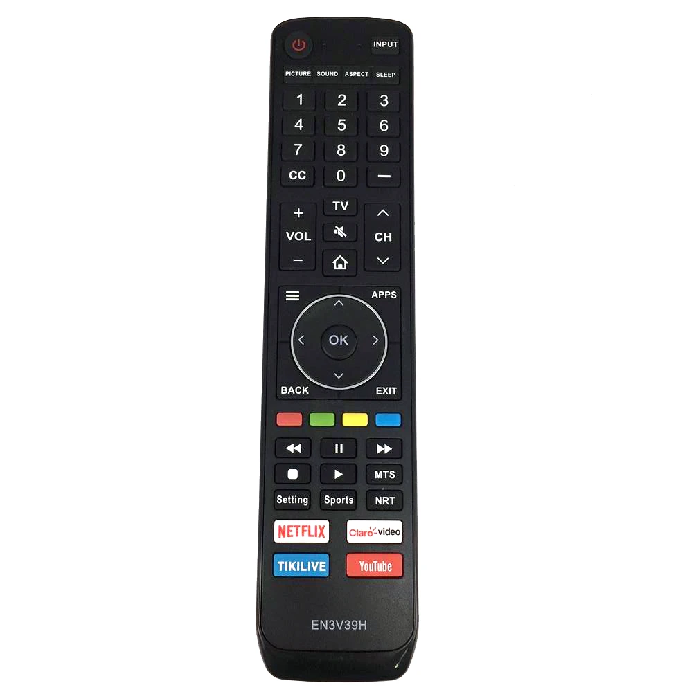 

New Replacement EN3V39H For HISENSE LED LCD Smart TV Remote Control With NETFLIX Claro-video TIKILIVE YouTube Apps