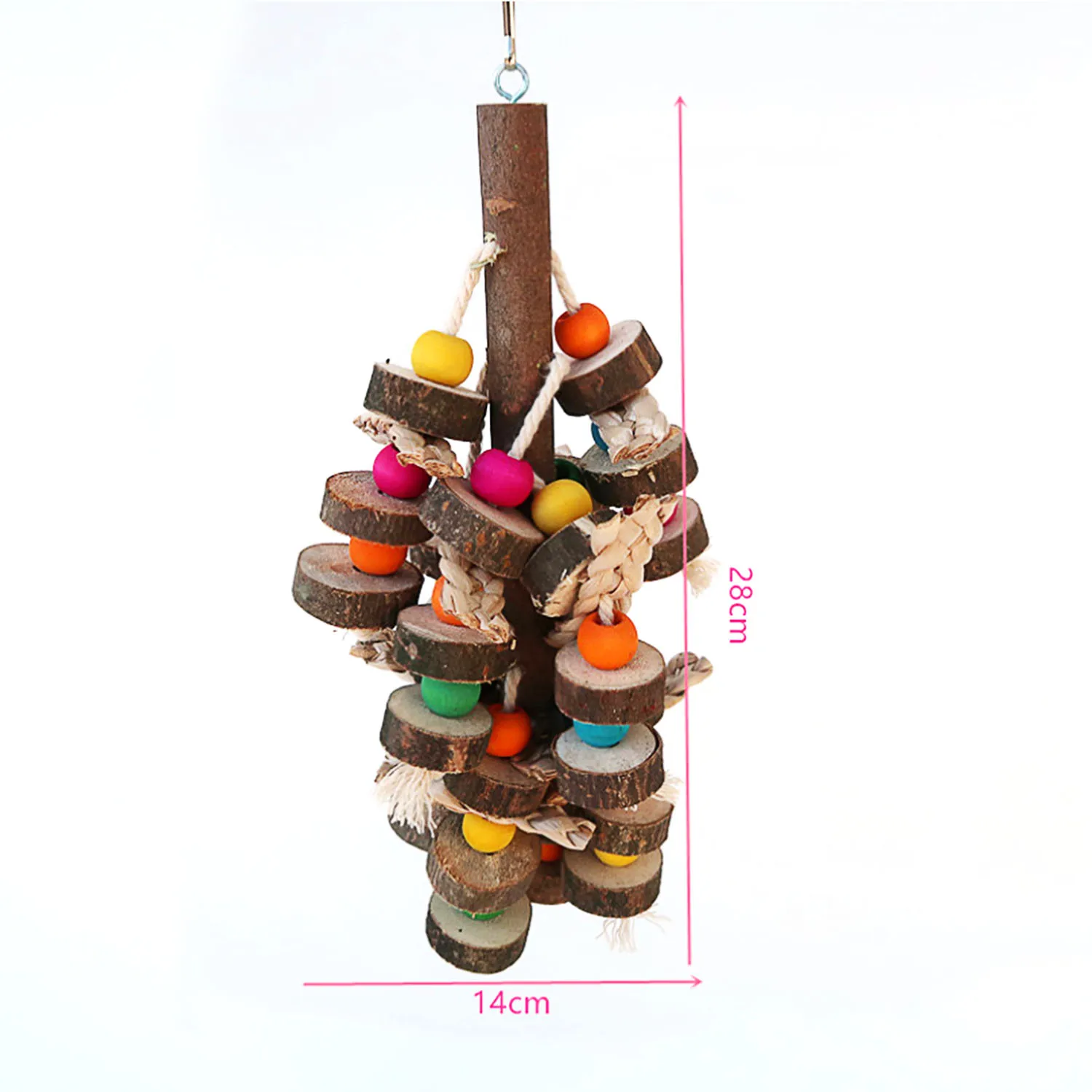 Behogar натуральные деревянные блоки Птица Попугай висит жевательная игрушка укуса