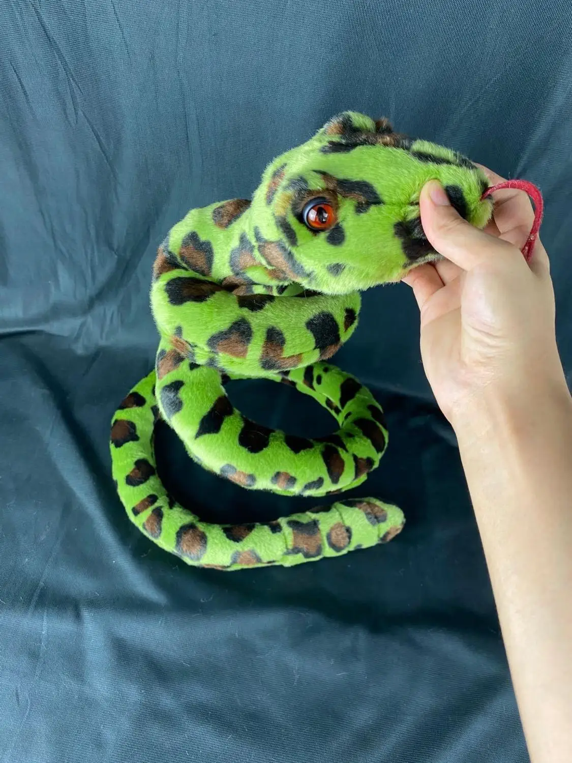 Фото simulation snake plush toy green python snake about 120cm soft doll funny toy Christmas gift w2859 №1