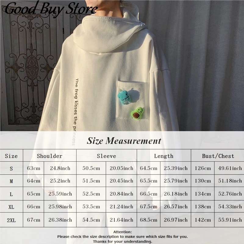 

Cartoon Oversized Hoodies Unisex Sweatshirt Long Sleeve Cute Top Clothes Women Hooded Outwear Comfortable Warm Teenager Hoodie
