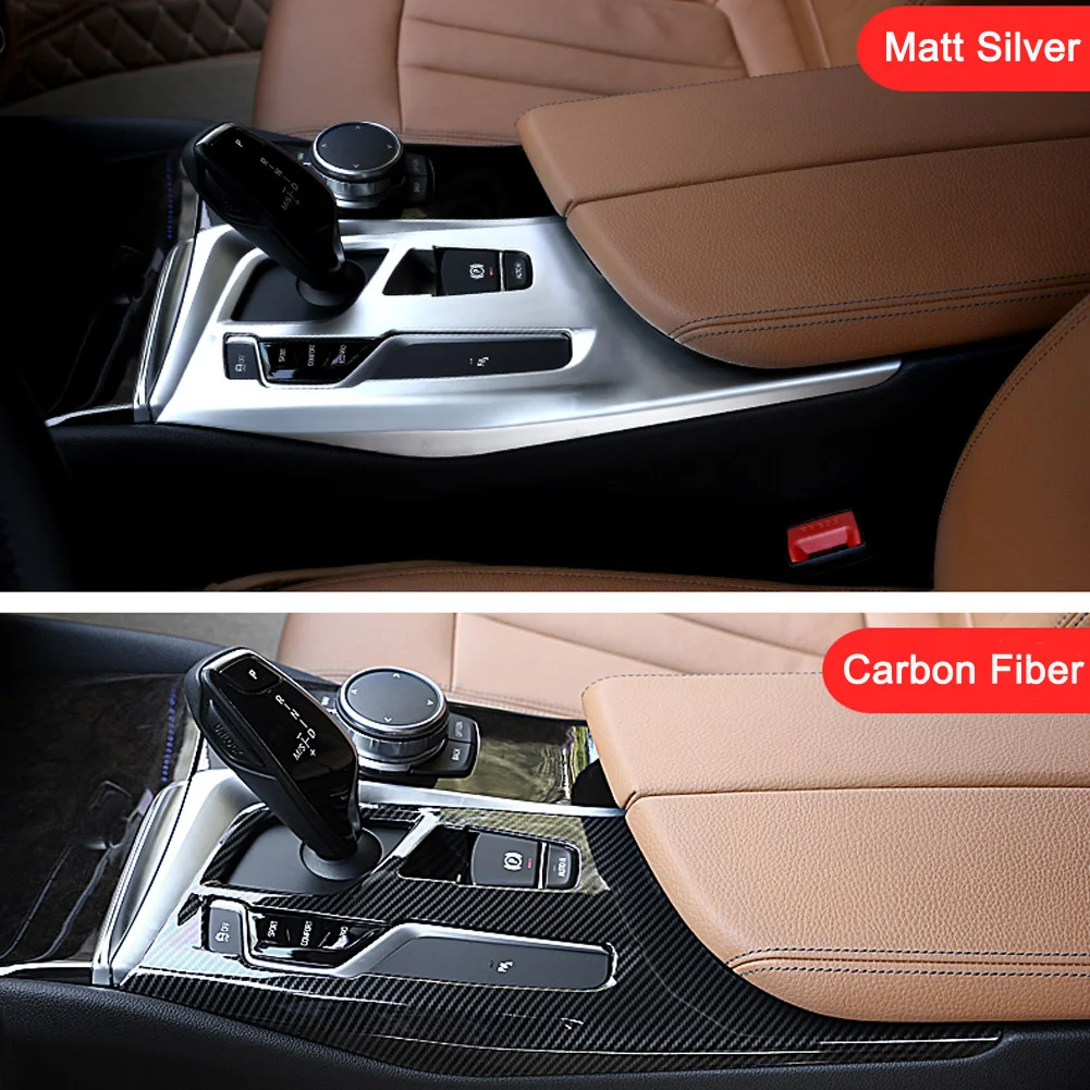 

For BMW 5 Series G30 2017 2018 2019 2020 Car Accessories Center Console Gear Shift Panel Trim Cover Protection Frame Sticker NEW