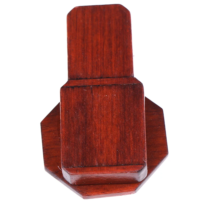 

1Pcs 1/12 Scale Dollhouse Miniature Wood Vintage Red Clock Home Decor Toy Pretend Play Furniture Toy