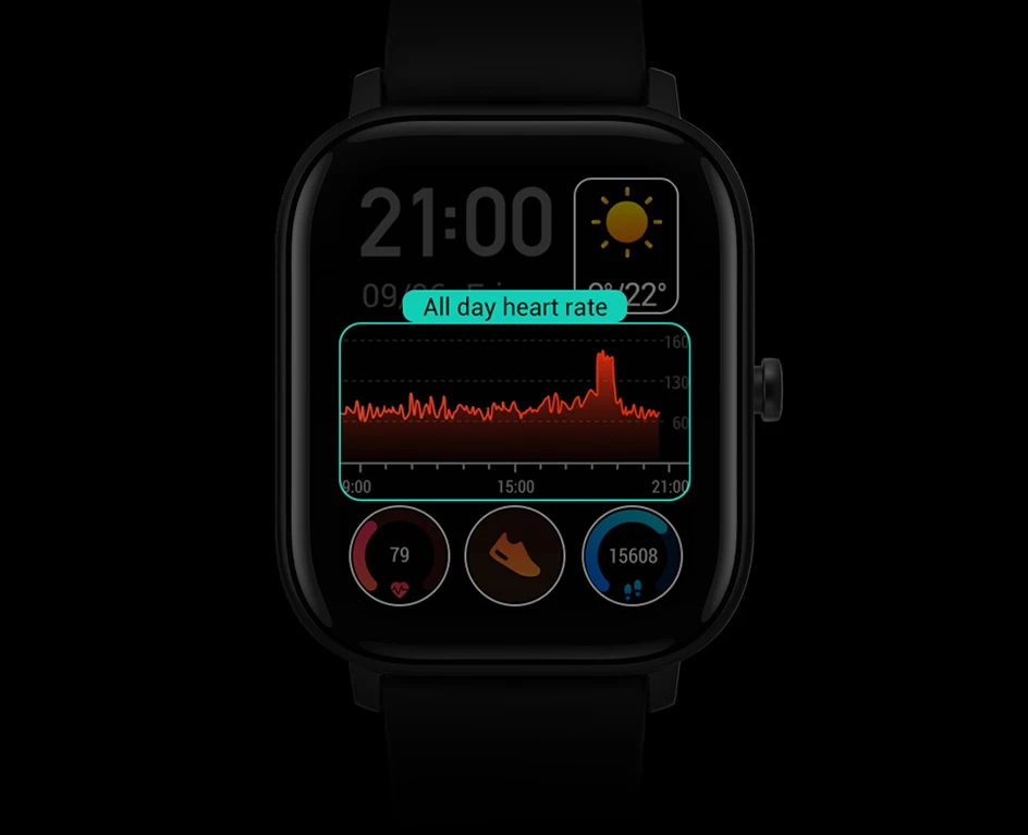 Новая глобальная версия Amazfit GTS Смарт-часы 1,6" AMOLED 5 ATM водонепроницаемый 14 дней Срок службы батареи 12 спортивных режимов Bluetooth часы
