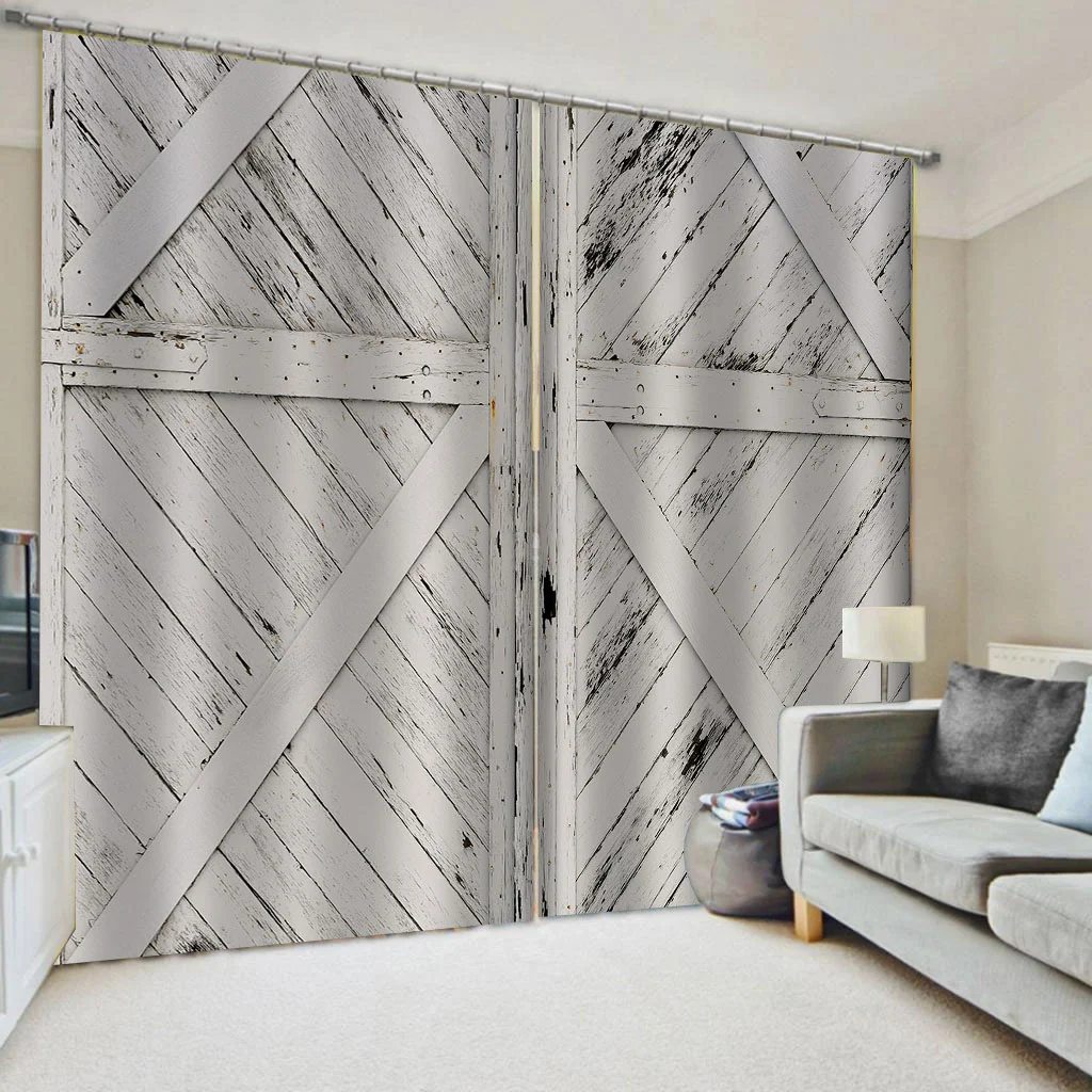 

High Quality Blackout Curtains Woodern Door Curtains For Living Room Bedroom Home Decor Fashion Kitchen Window Door Cortinas