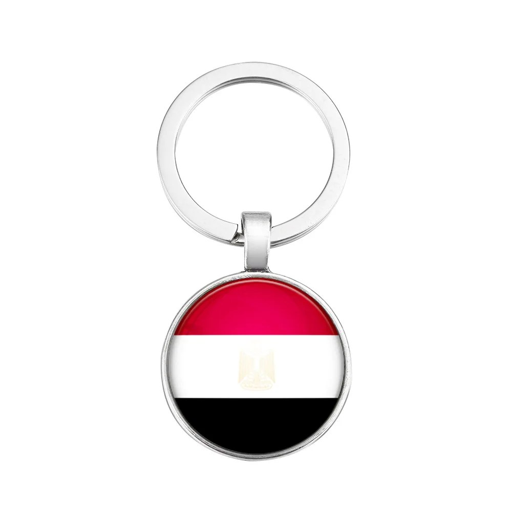 

2022 Qatar Football Cup World Flag Elements Key Ring Personalized European Cup Metal Key Chain Fans Gift