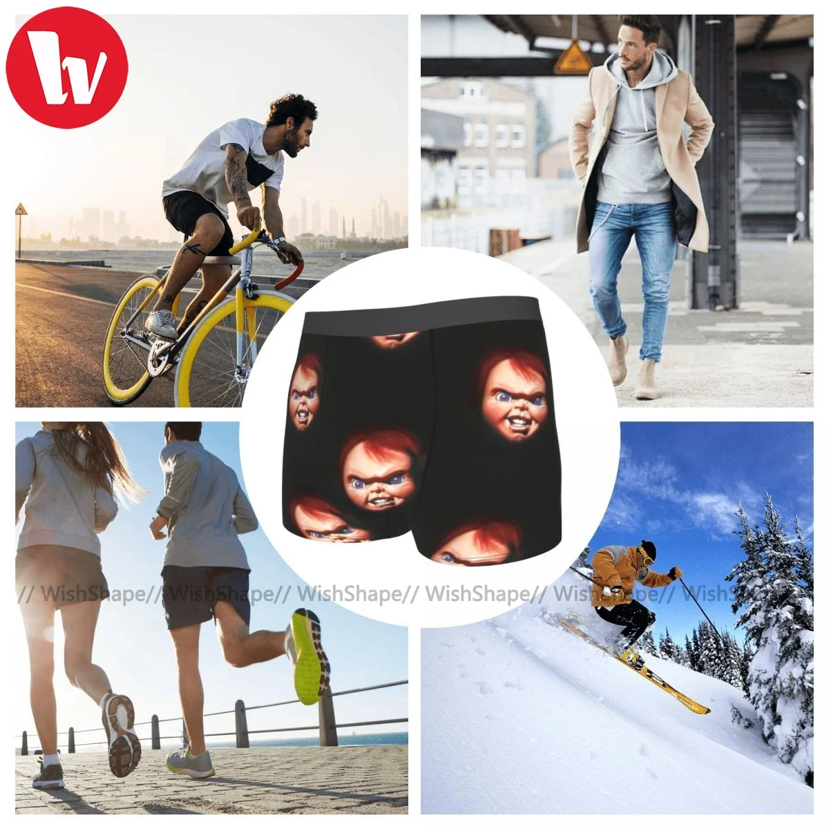 

Chucky Underwear Pouch Trenky Polyester Trunk Printed Stretch Man Boxer Brief