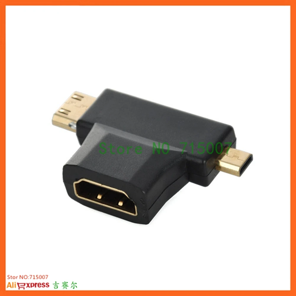 Мини 3 в 1 Micro HDMI совместимых с Мужской к женскому 4 кабель адаптеры конвертеры для