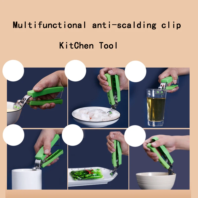

Kitchen Multi-Function Heat Resistant Clip Device High Temperature Resistant Non-Slip Dish Clip Creative Practical Kitchen Tools