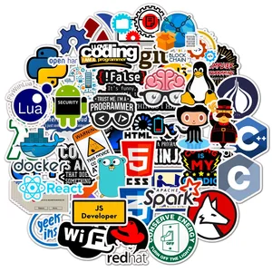 103050pcs programmer internet java stickers geek php docker html bitcoin programming language for phone laptop car toy decals free global shipping