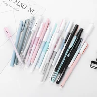 1pc black gel pen for school writing 0 380 5mm aesthetic student office stationery supplies cute beautiful signature water pen