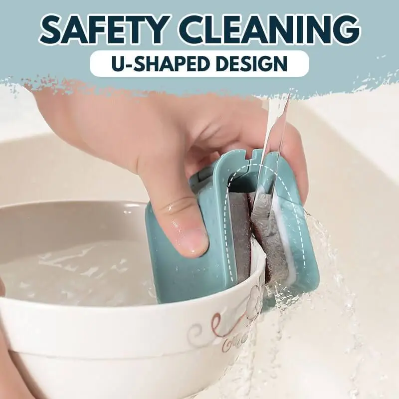 

Multifunctional Double-Sided Cleaning Brush Kitchen Cleaning Brush Soft Brush Knife Blade Fork Chopsticks Bristles Tool U-Shaped