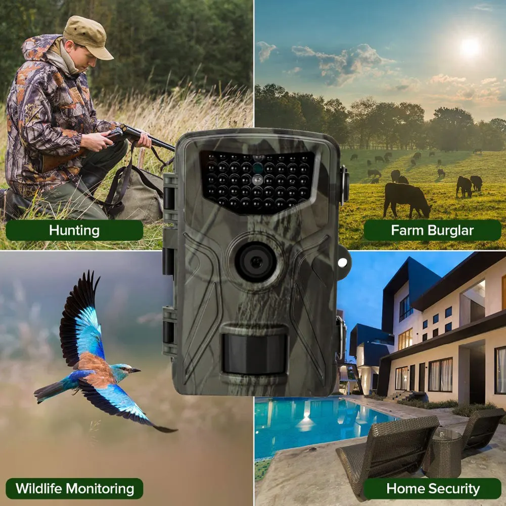 

HC804A HuntingTrail Camera 20MP1080P Wildlife Tracking Hunting Cam Wildlife with Night Vision Motion Activated Hunting Camera