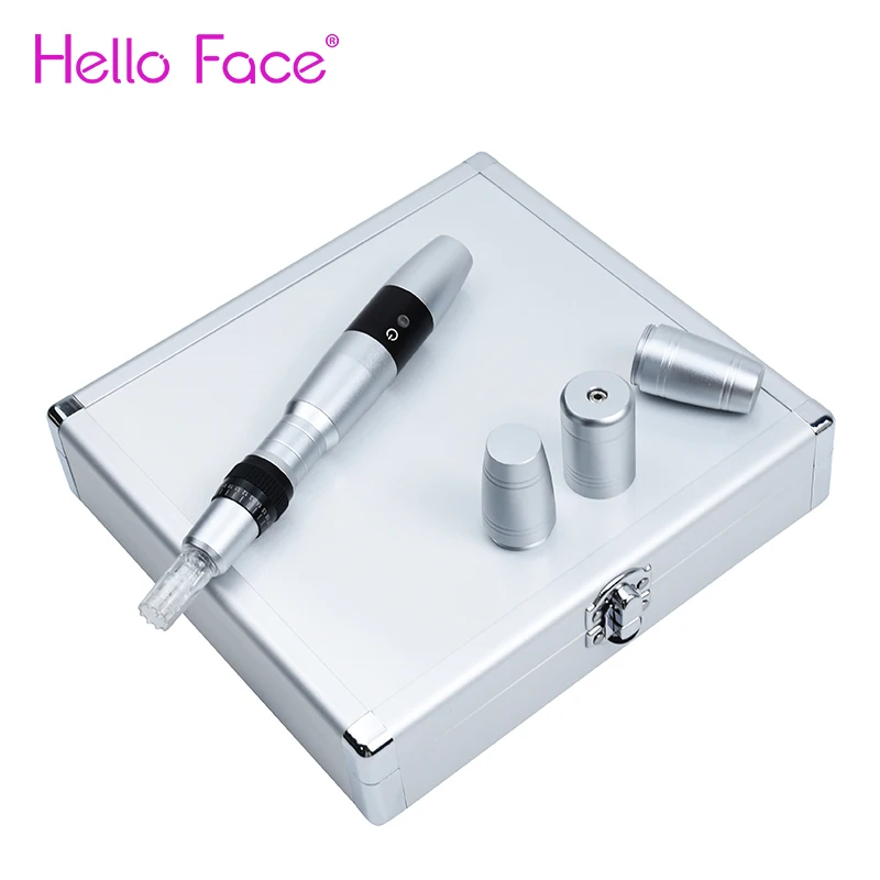 Дерма Пен светодиодный фотон 7 цветов Электрический микро иглы инструмент с 2