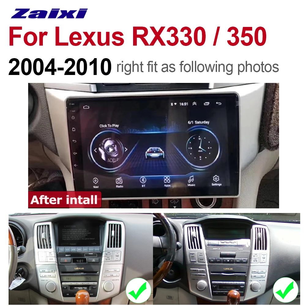 Мультимедийная система для Lexus RX330 RX350 2004 2005 2006 2007 2008 2009 2010 2 DIN Android GPS навигация