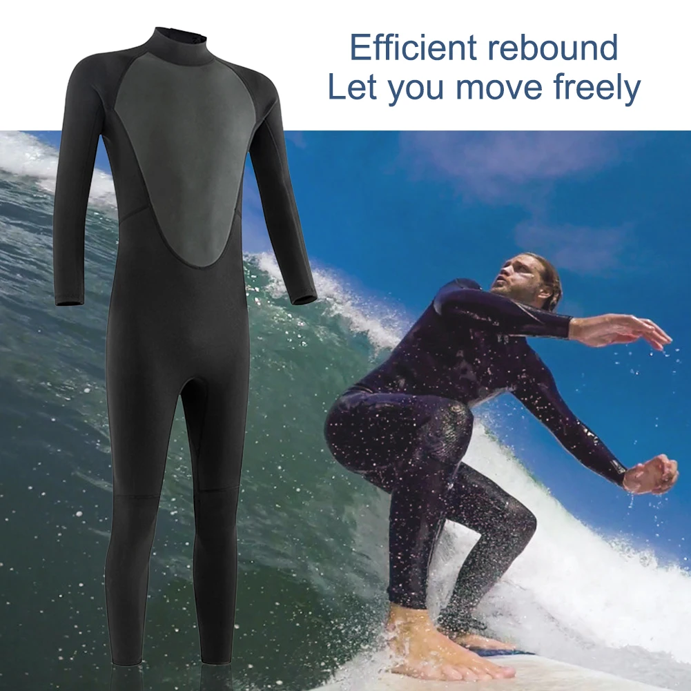 

3mm Surfing Diving Snorkeling Wet Suit Women Men Back Zipper One Piece Long Sleeve Wetsuit Comfortable Wearing