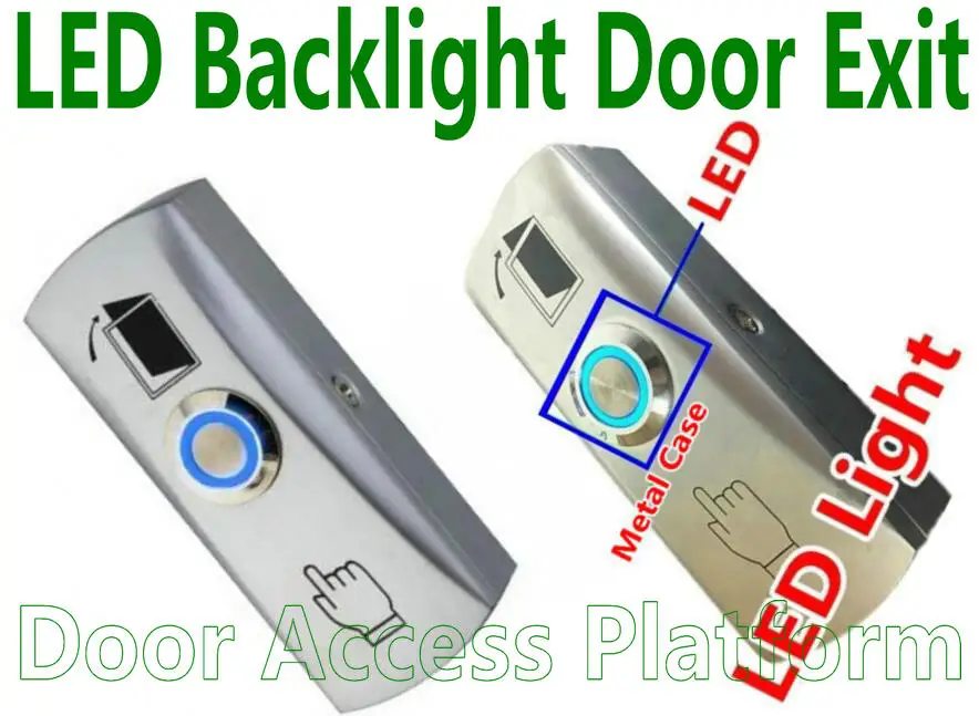 Светодиодный ная подсветка металлическая накладка кнопка из нержавеющей стали