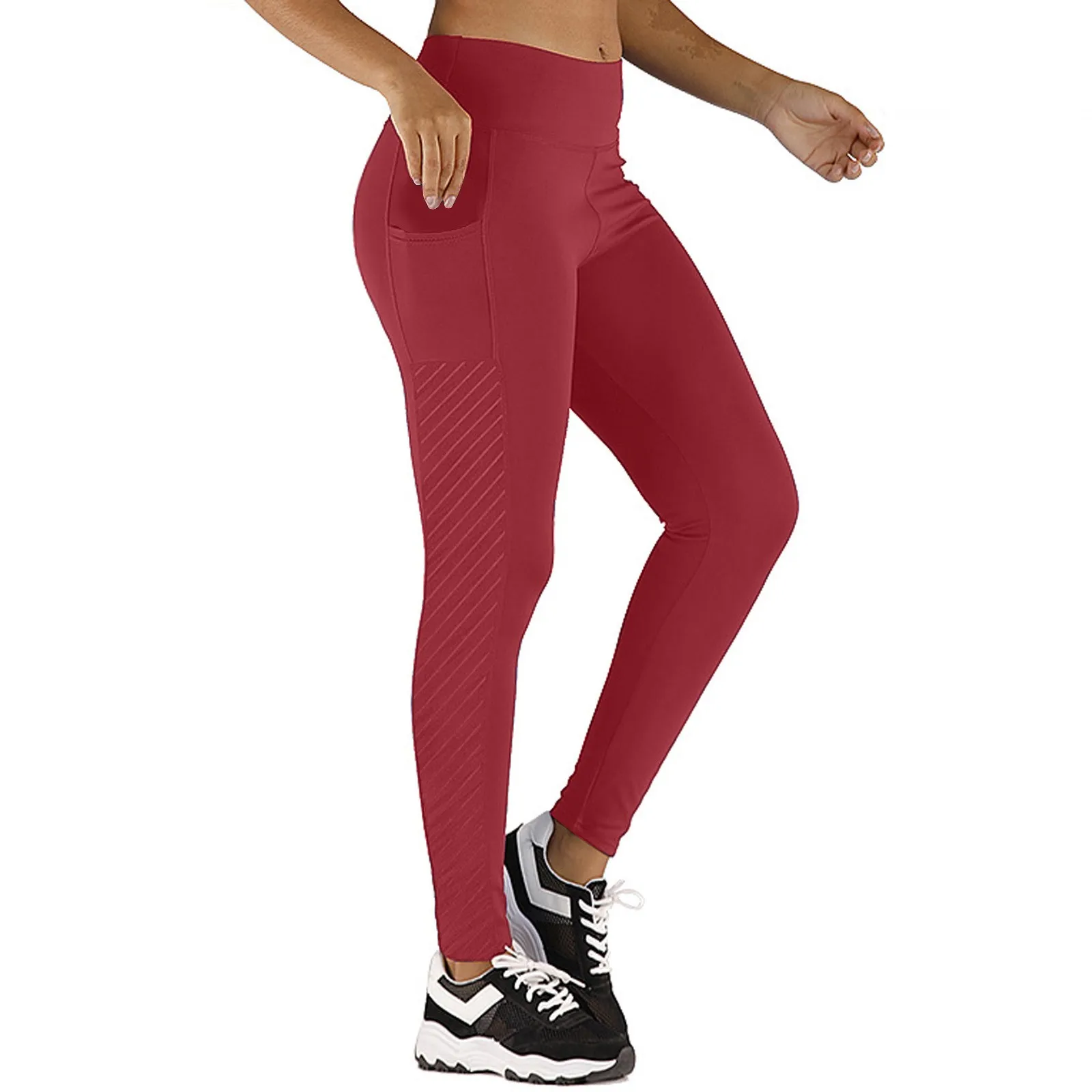 

Fashion Women's Hip Lift Grenadine Leggings Fitness Sports Running Yoga Pants High Waist Skinny Breathable Yoga Pants Workout