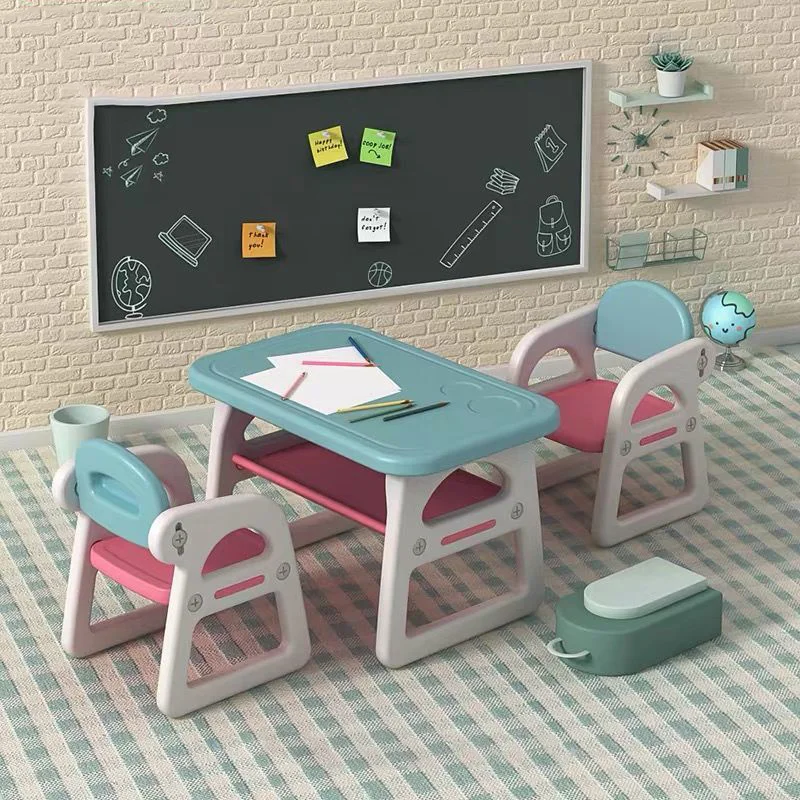 Kindergarten tables and chairs children toys small set plastic learning home game baby dining kids | Мать и ребенок