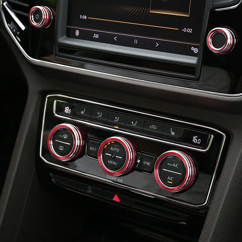 CARMANGO для Фольксваген T ROC 2018 2019 Авто Стайлинг A/C ПЕРЕКЛЮЧАТЕЛЬ мультимедиа ручка